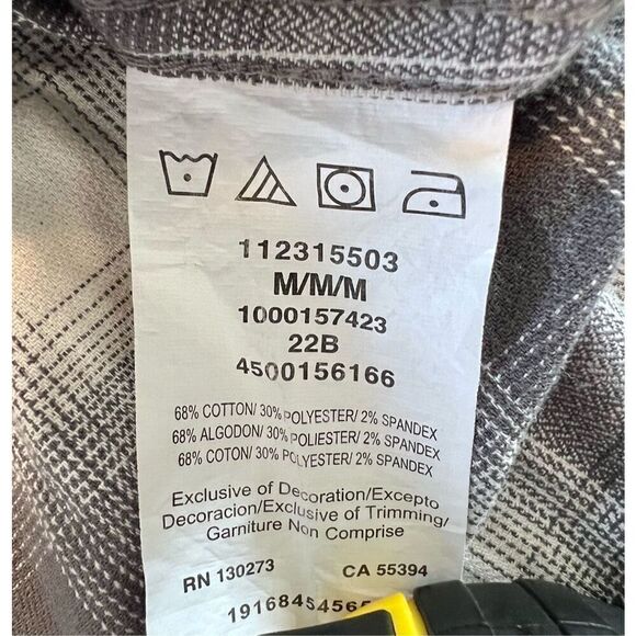 Wrangler Plaid Western Shirt Button Front Long Sleeve  Men's Sz Medium - Picture 4 of 9